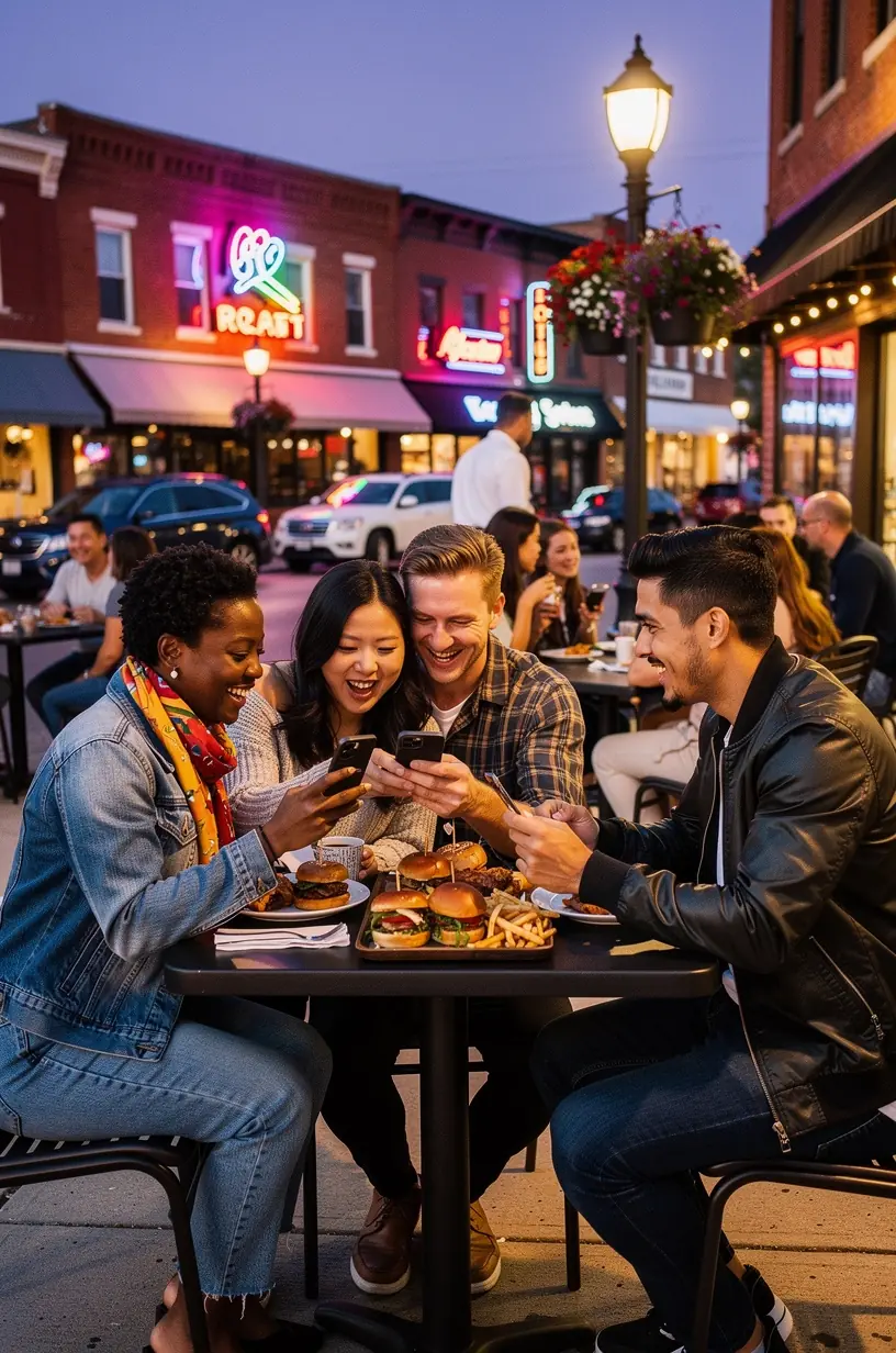 Локальный рынок с разнообразием продуктов и блюд, которые можно попробовать, используя единый пропуск на дегустацию.